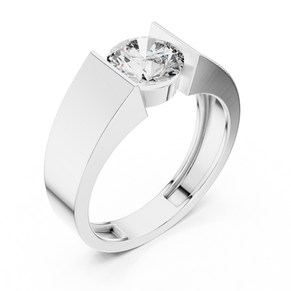 Modern Bezel-Inspired Solitaire Engagement Ring