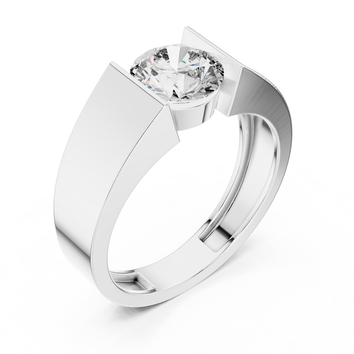 Modern Bezel-Inspired Solitaire Engagement Ring