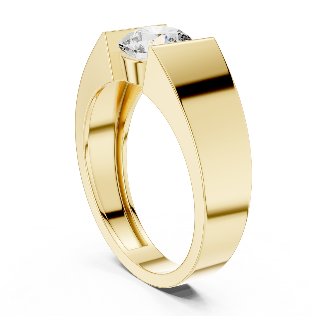 Modern Bezel-Inspired Solitaire Engagement Ring