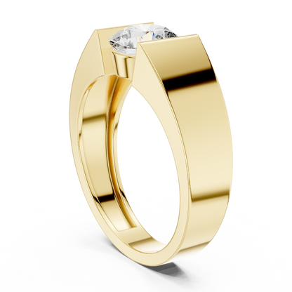 Modern Bezel-Inspired Solitaire Engagement Ring