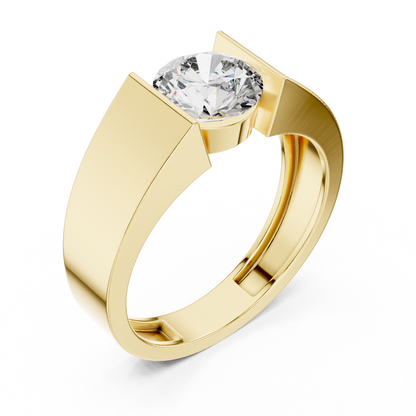 Modern Bezel-Inspired Solitaire Engagement Ring