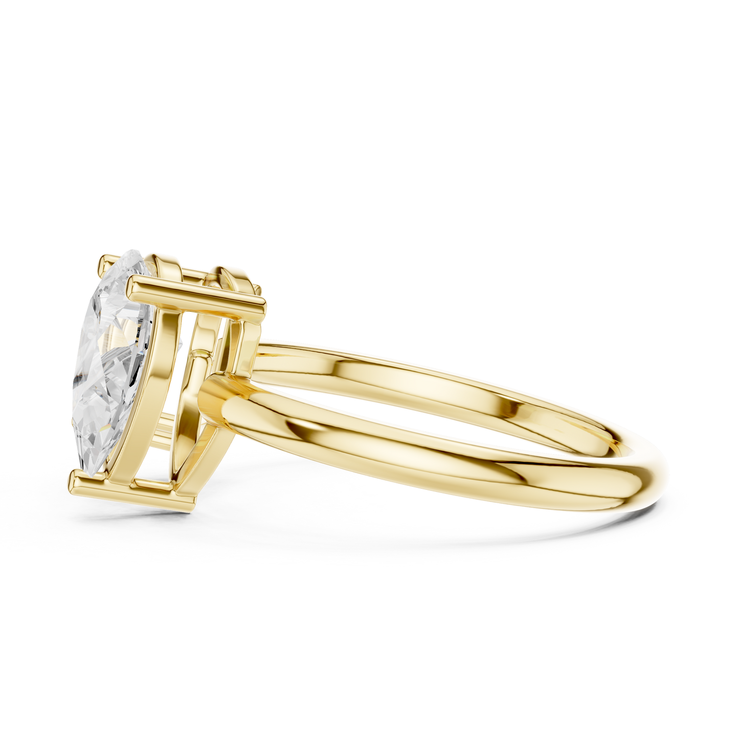 Emerald-Cut and Pear-Shaped Diamond Ring