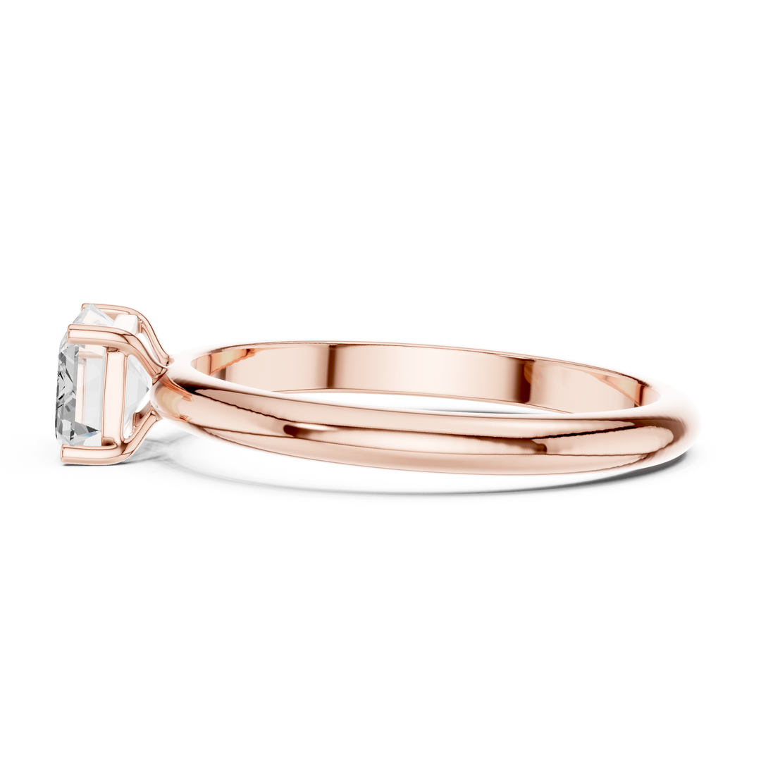 Contemporary Emerald Cut Solitaire