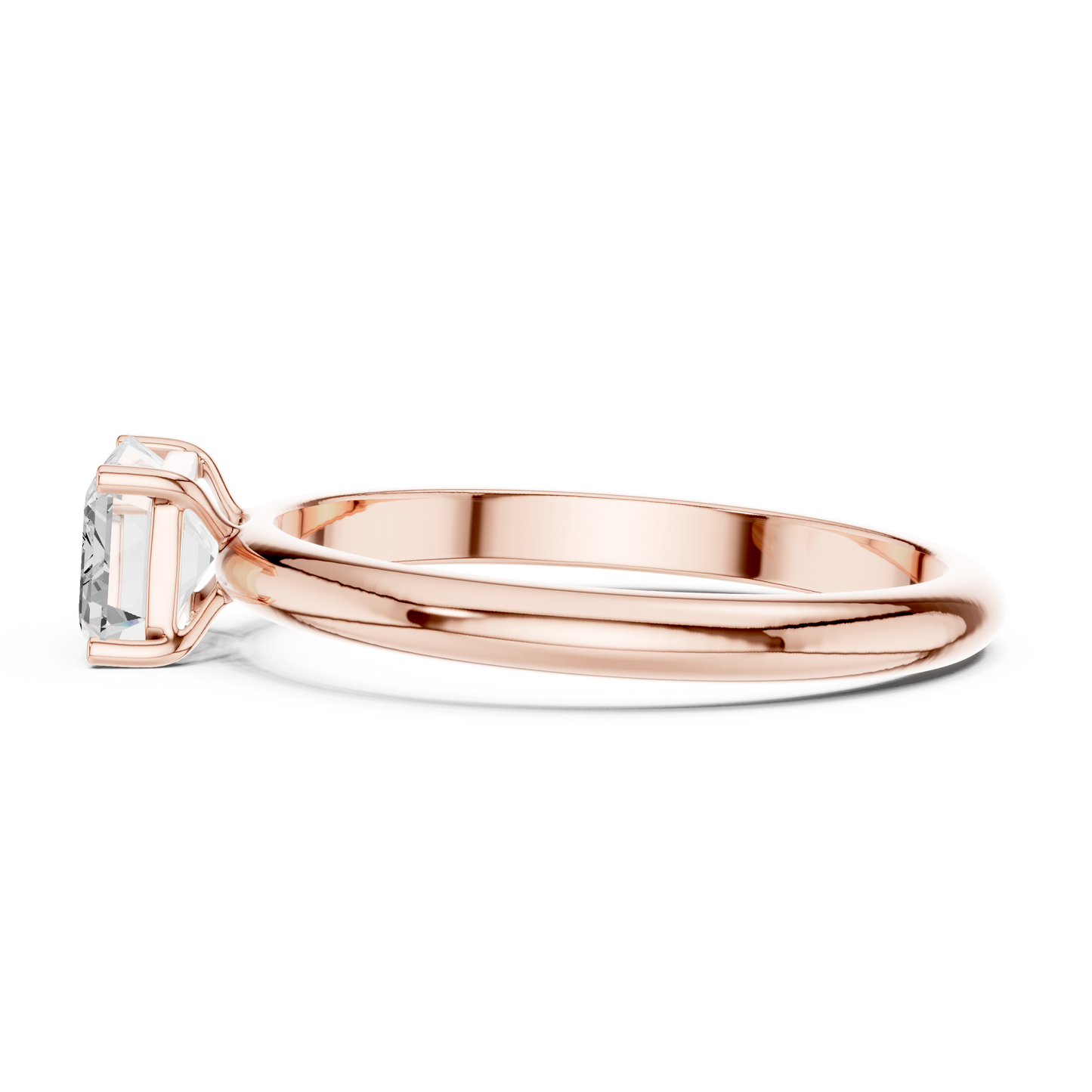 Contemporary Emerald Cut Solitaire