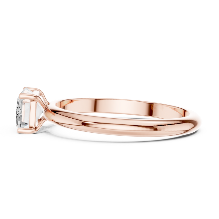 Contemporary Emerald Cut Solitaire