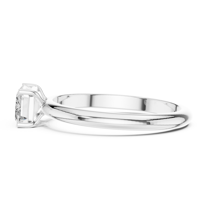 Contemporary Emerald Cut Solitaire