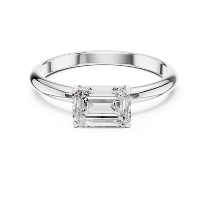 Contemporary Emerald Cut Solitaire