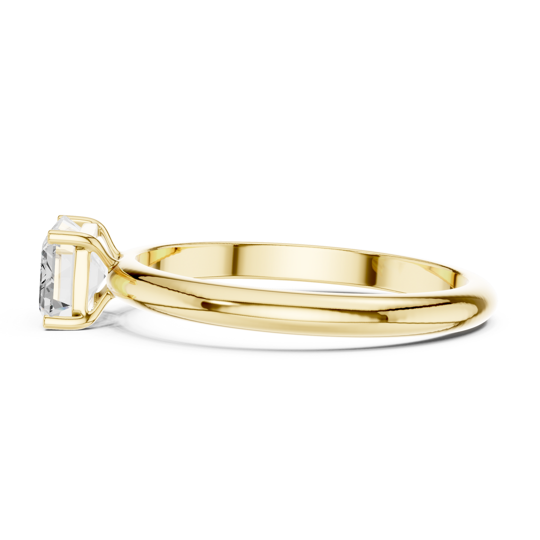 Contemporary Emerald Cut Solitaire
