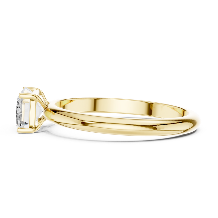 Contemporary Emerald Cut Solitaire