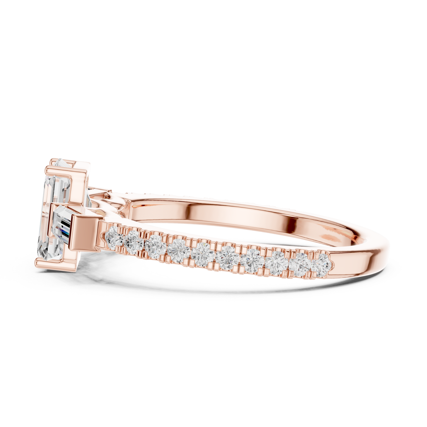 Emerald Baguette Luxe Pave Ring