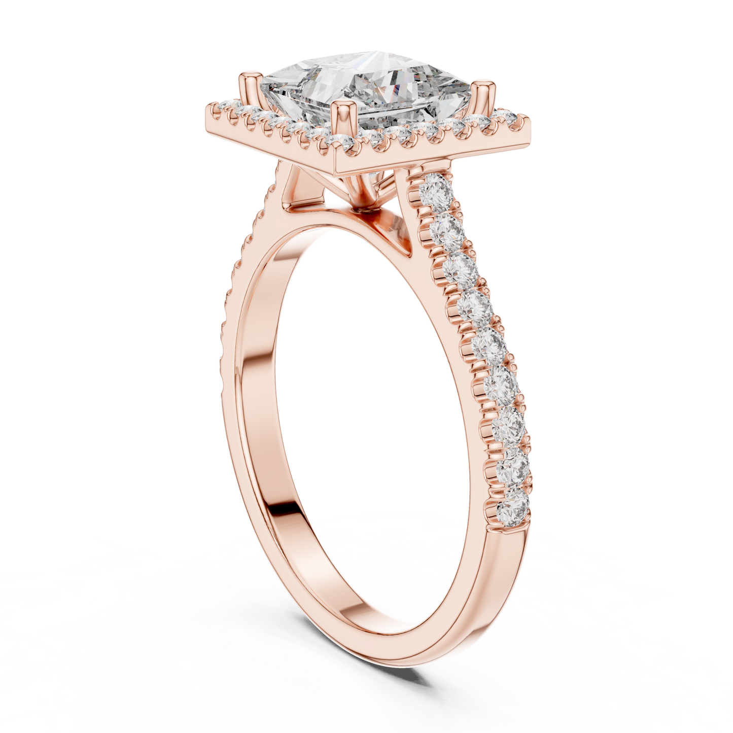 Princess Cut Diamond Halo Ring
