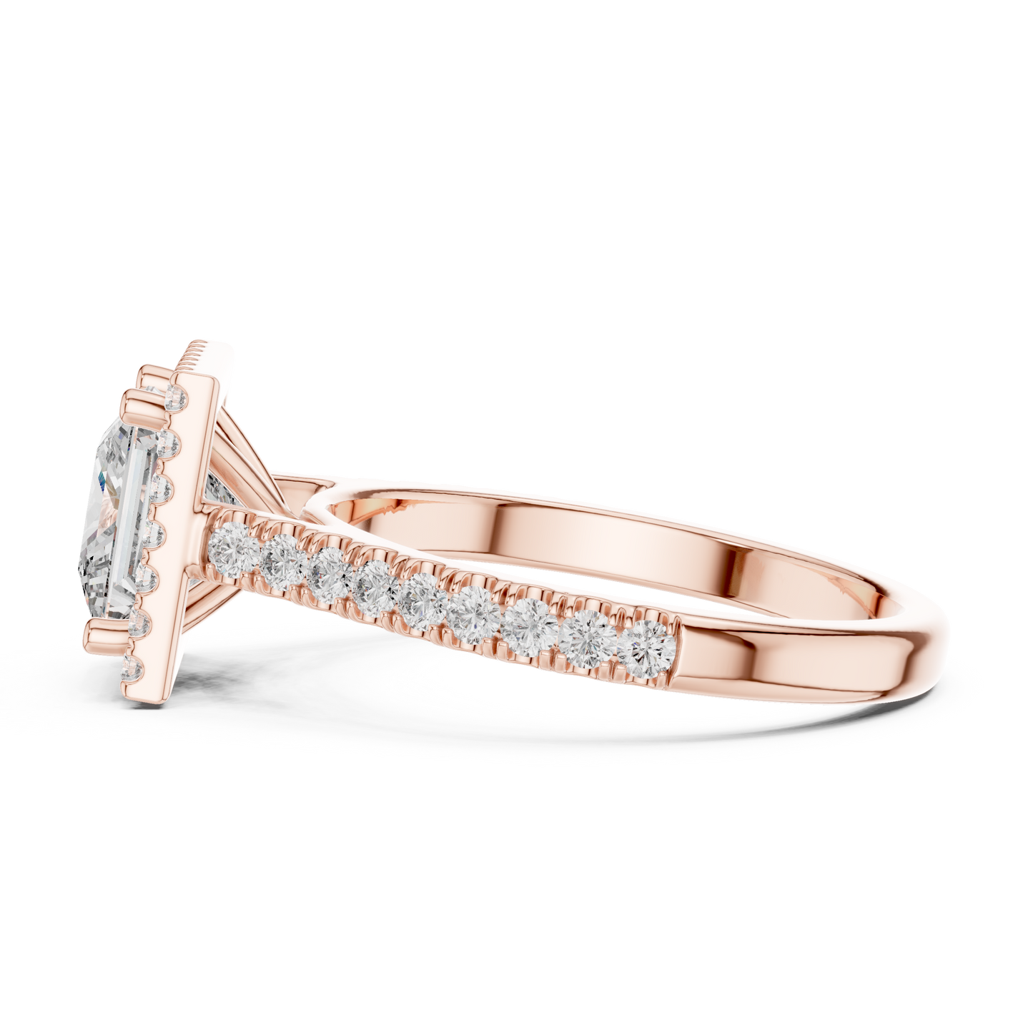 Princess Cut Diamond Halo Ring