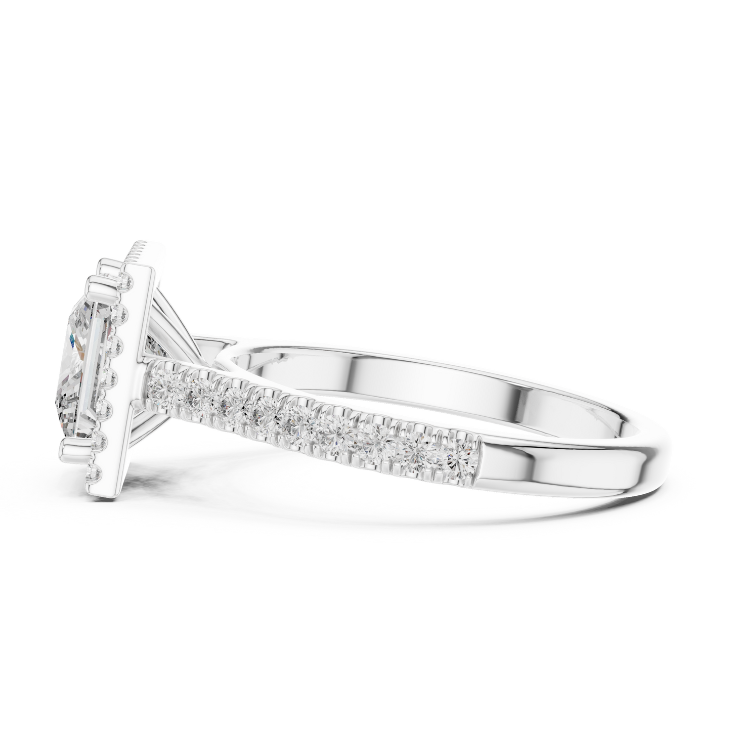 Princess Cut Diamond Halo Ring