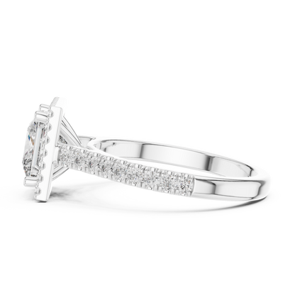 Princess Cut Diamond Halo Ring