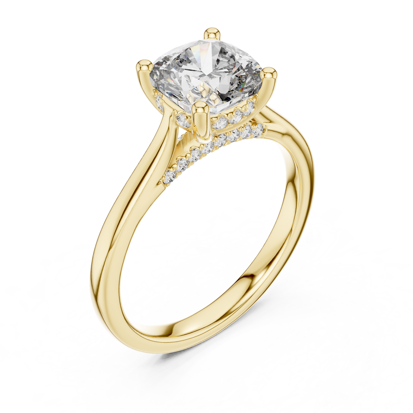 Elowen Cushion Diamond Solitaire Ring
