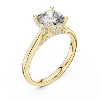 Elowen Cushion Diamond Solitaire Ring