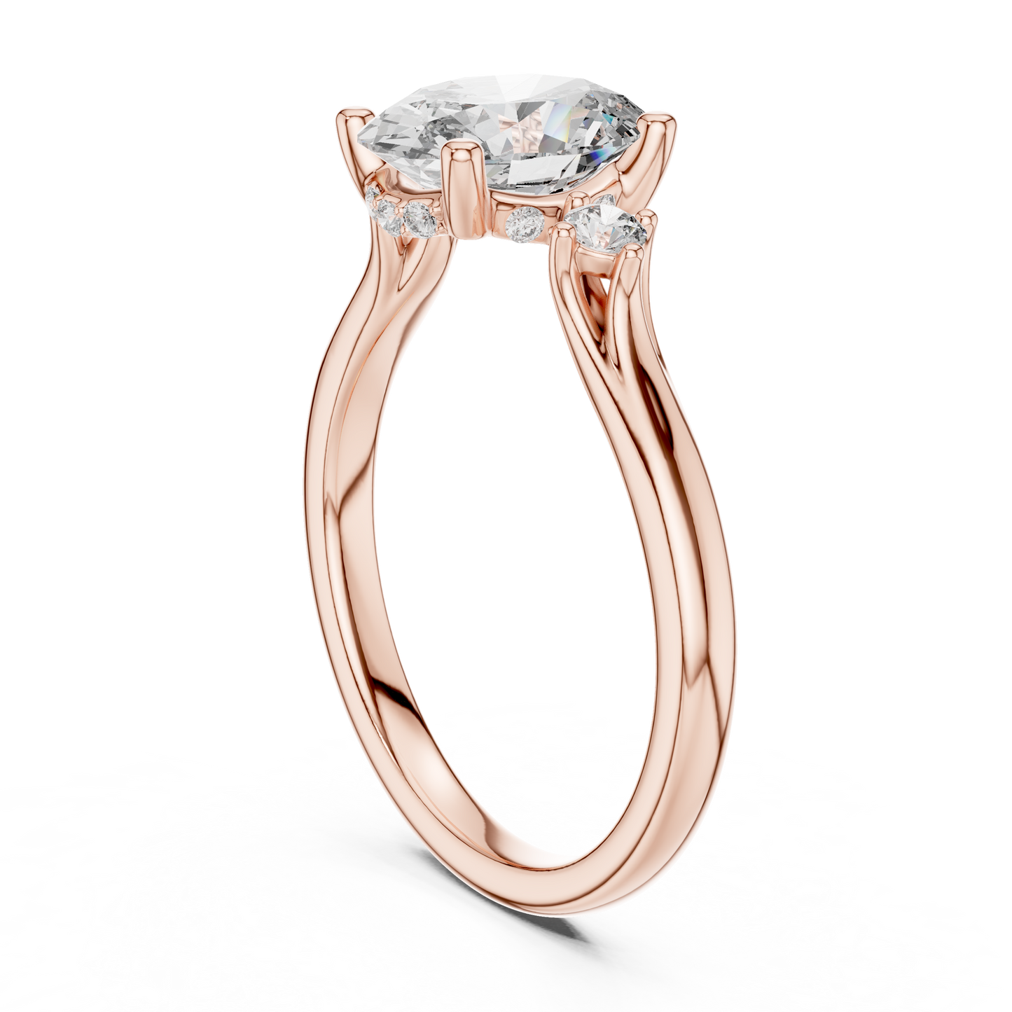 Seraphine Oval Three-Stone Diamond Ring