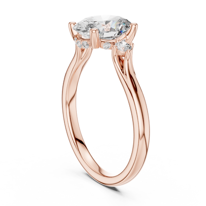Seraphine Oval Three-Stone Diamond Ring