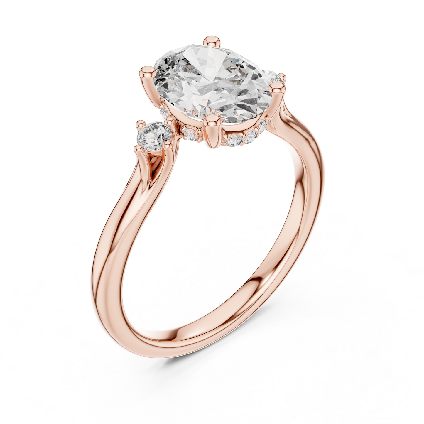 Seraphine Oval Three-Stone Diamond Ring