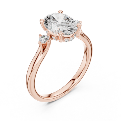 Seraphine Oval Three-Stone Diamond Ring