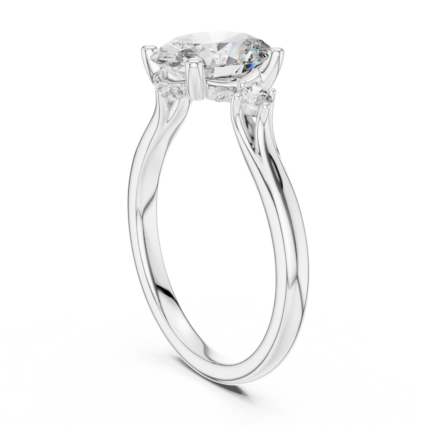 Seraphine Oval Three-Stone Diamond Ring