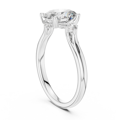 Seraphine Oval Three-Stone Diamond Ring