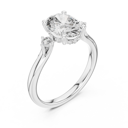 Seraphine Oval Three-Stone Diamond Ring