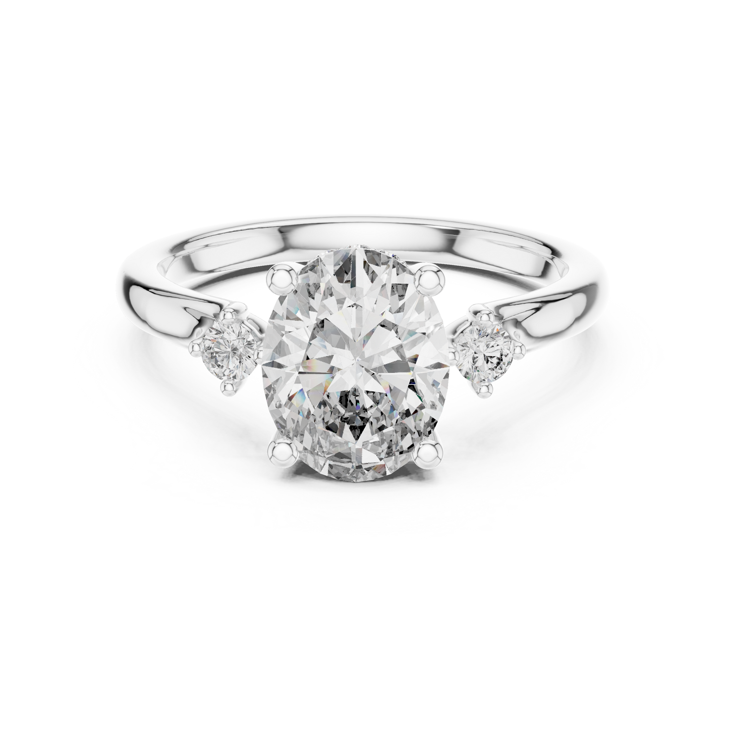 Seraphine Oval Three-Stone Diamond Ring