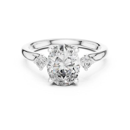 Seraphine Oval Three-Stone Diamond Ring