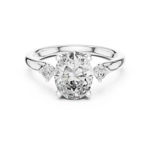 Seraphine Oval Three-Stone Diamond Ring
