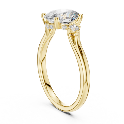 Seraphine Oval Three-Stone Diamond Ring