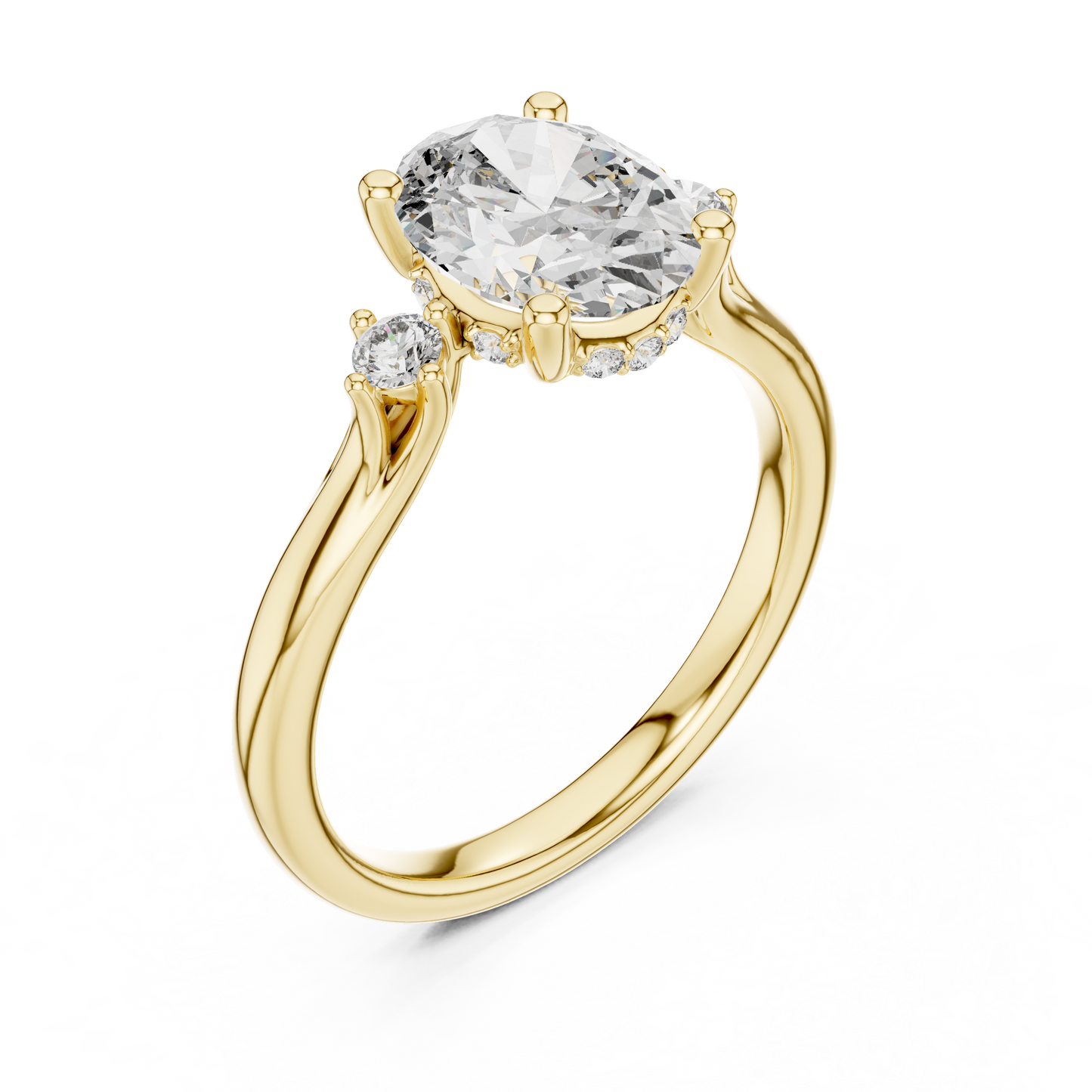 Seraphine Oval Three-Stone Diamond Ring