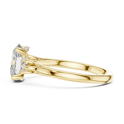 Seraphine Oval Three-Stone Diamond Ring