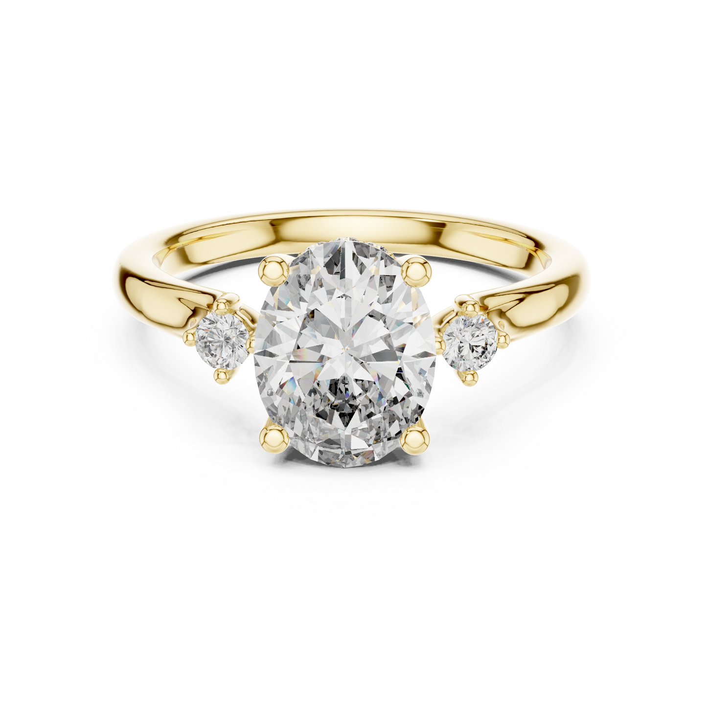Seraphine Oval Three-Stone Diamond Ring