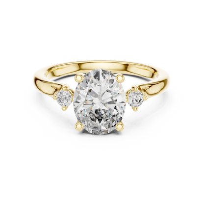 Seraphine Oval Three-Stone Diamond Ring