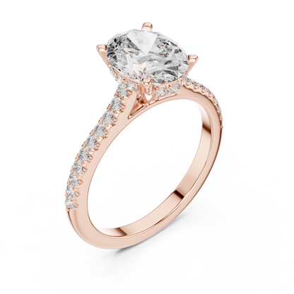 Elara Oval Diamond Pave Ring