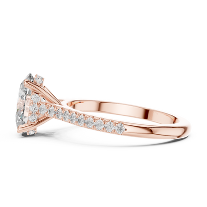 Elara Oval Diamond Pave Ring