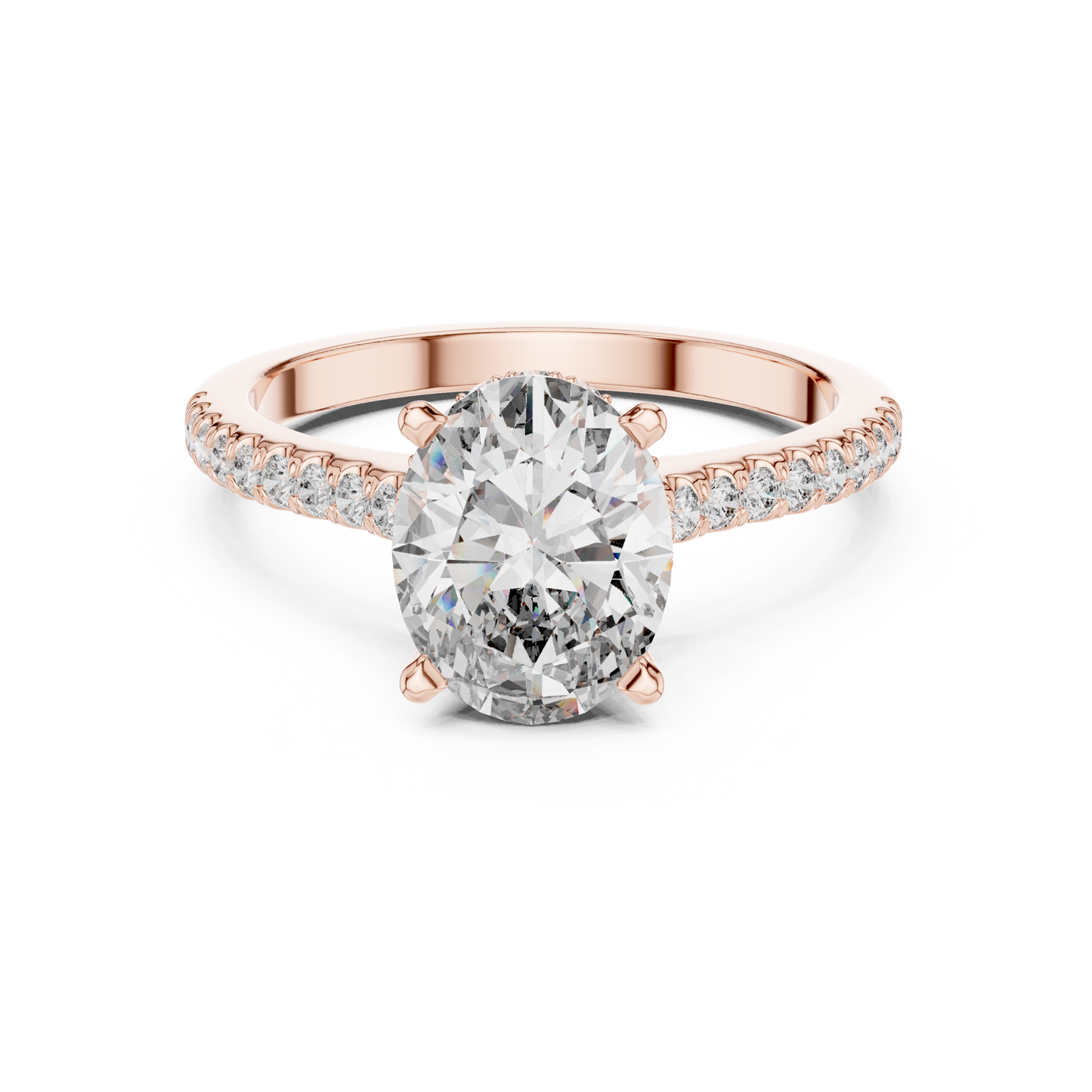 Elara Oval Diamond Pave Ring