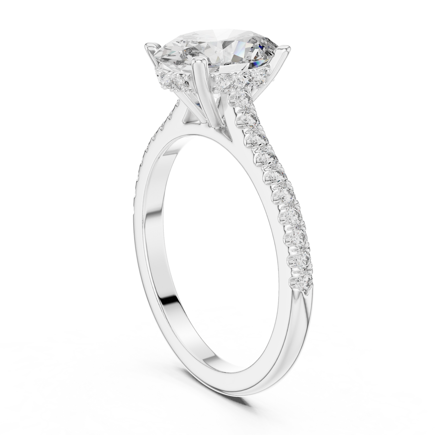Elara Oval Diamond Pave Ring