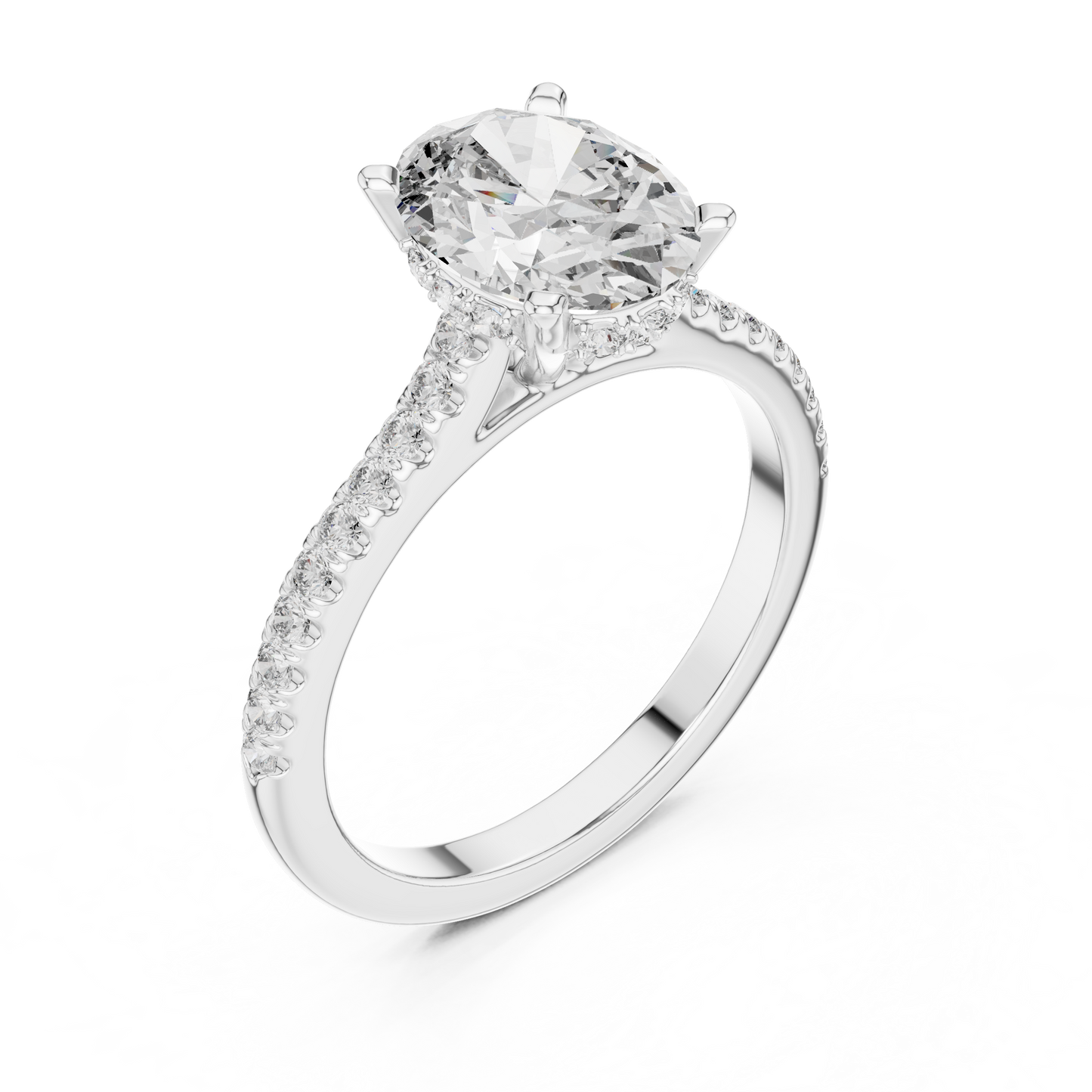 Elara Oval Diamond Pave Ring