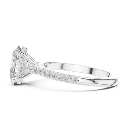 Elara Oval Diamond Pave Ring