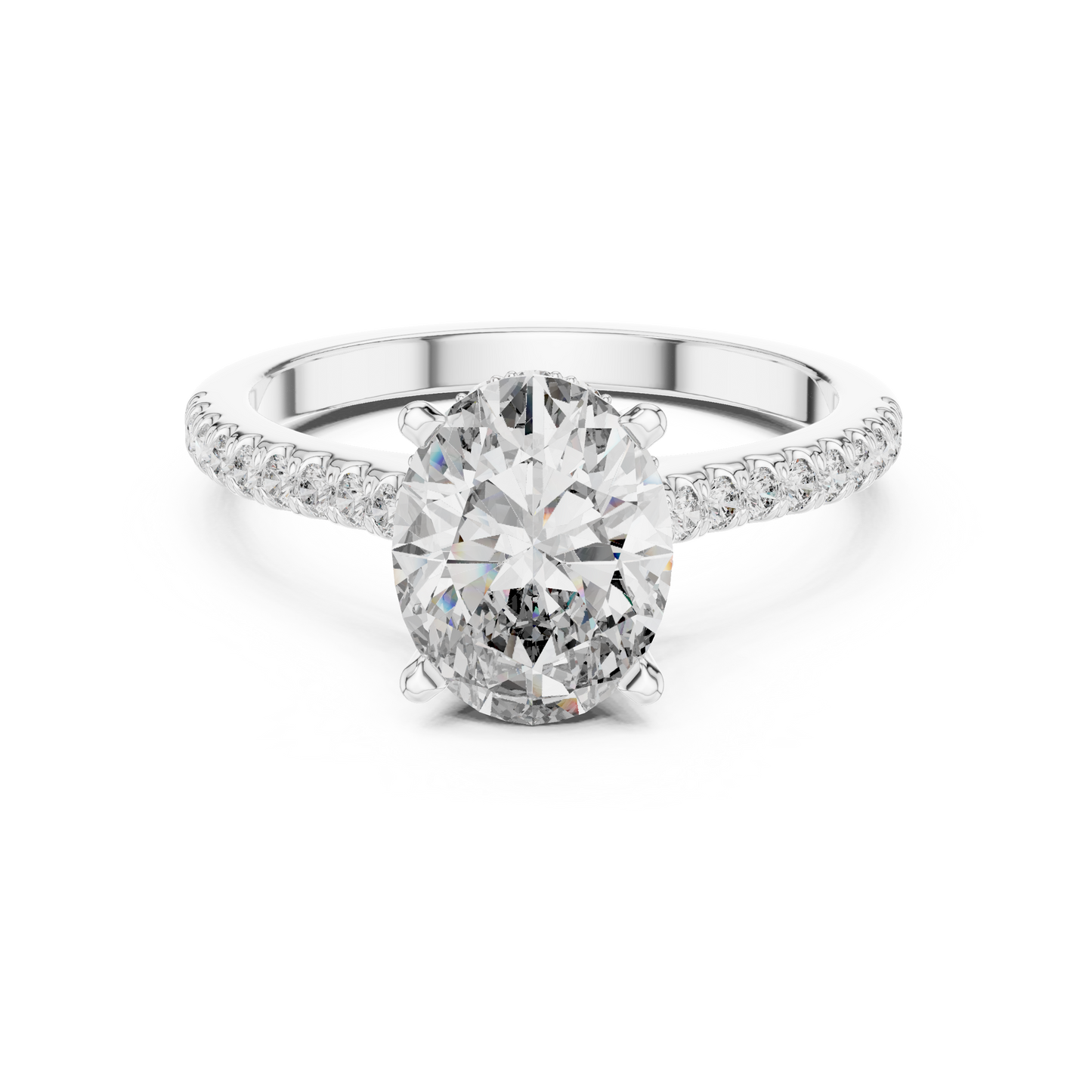 Elara Oval Diamond Pave Ring