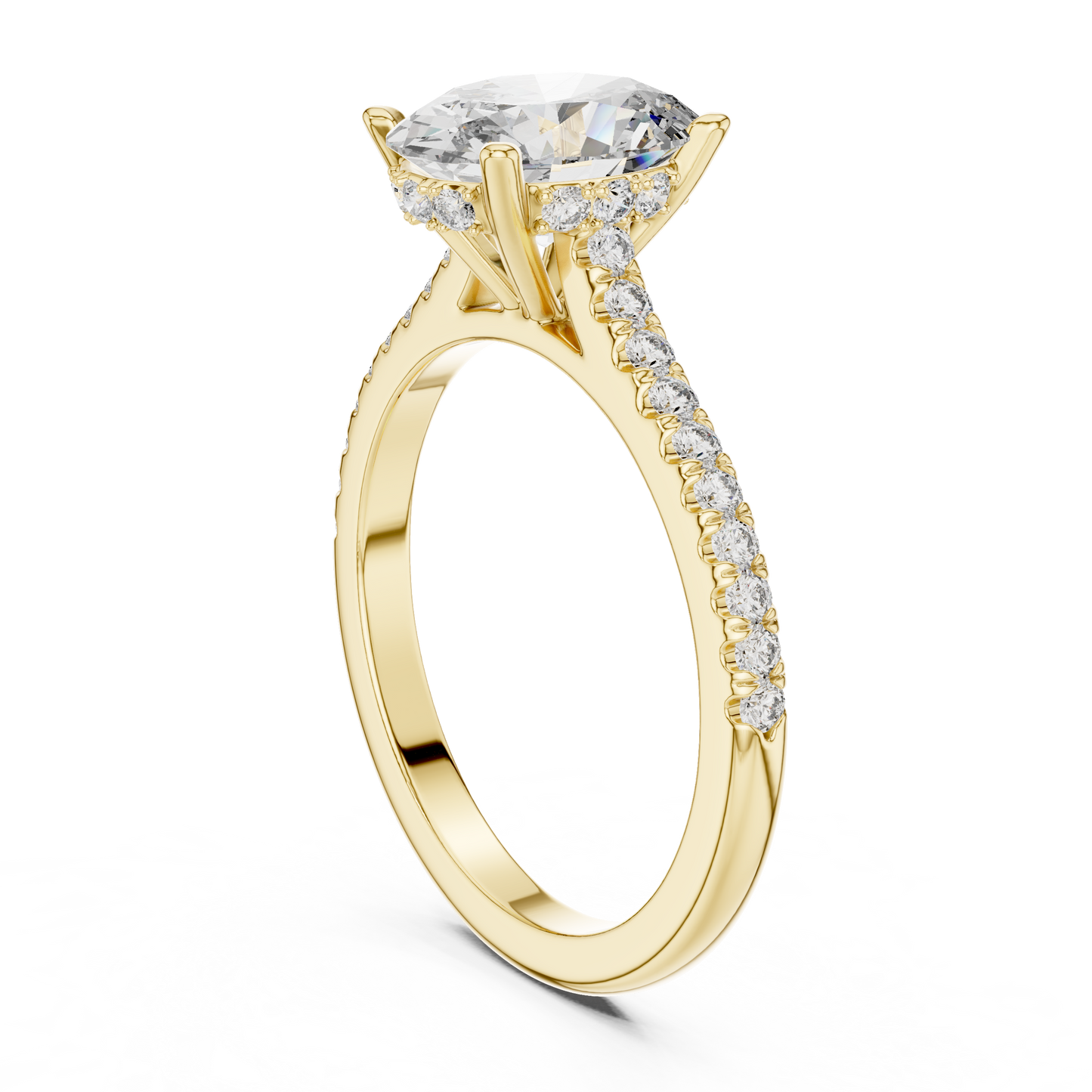 Elara Oval Diamond Pave Ring
