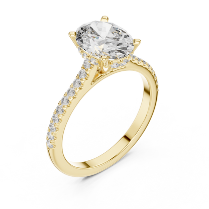 Elara Oval Diamond Pave Ring