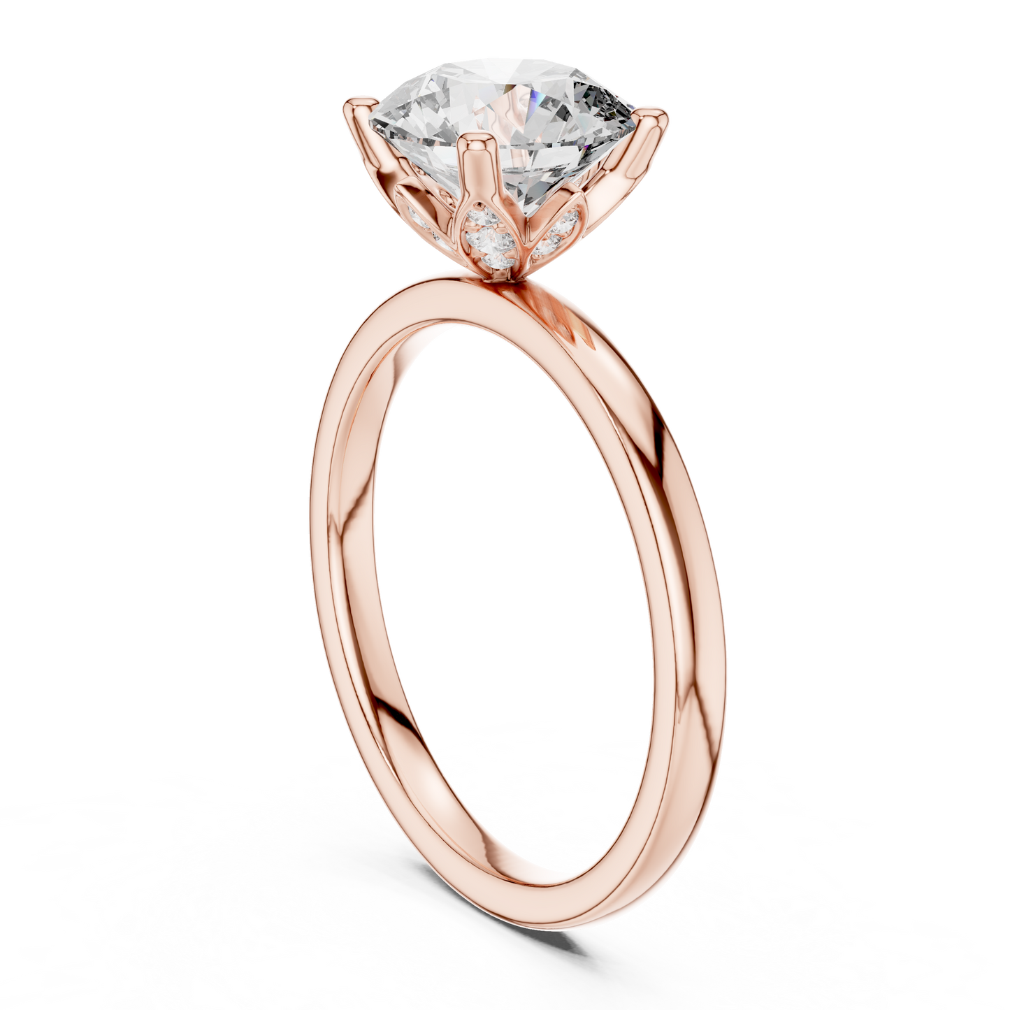 Classic Round Halo Diamond Ring