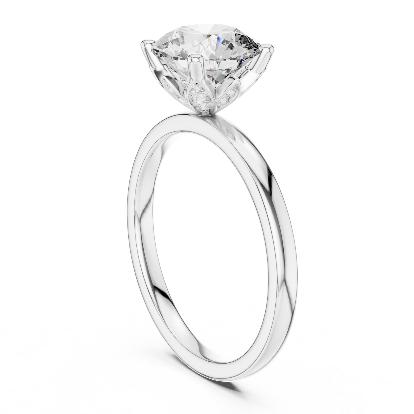 Classic Round Halo Diamond Ring