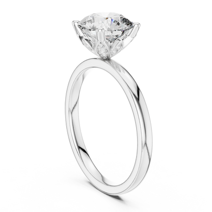 Classic Round Halo Diamond Ring