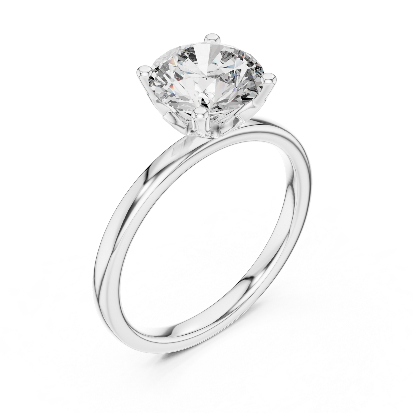 Classic Round Halo Diamond Ring