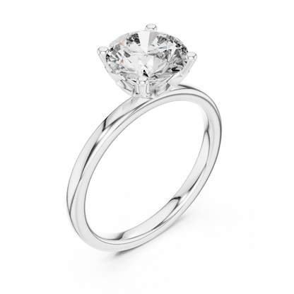 Classic Round Halo Diamond Ring
