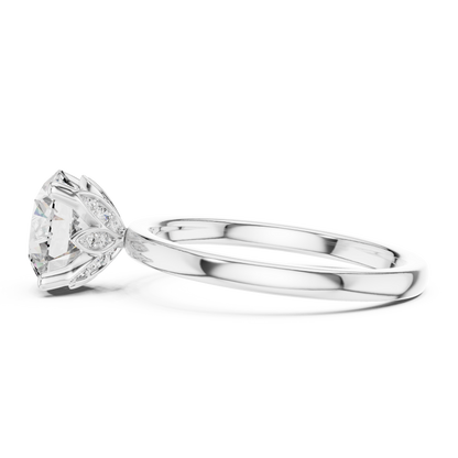 Classic Round Halo Diamond Ring